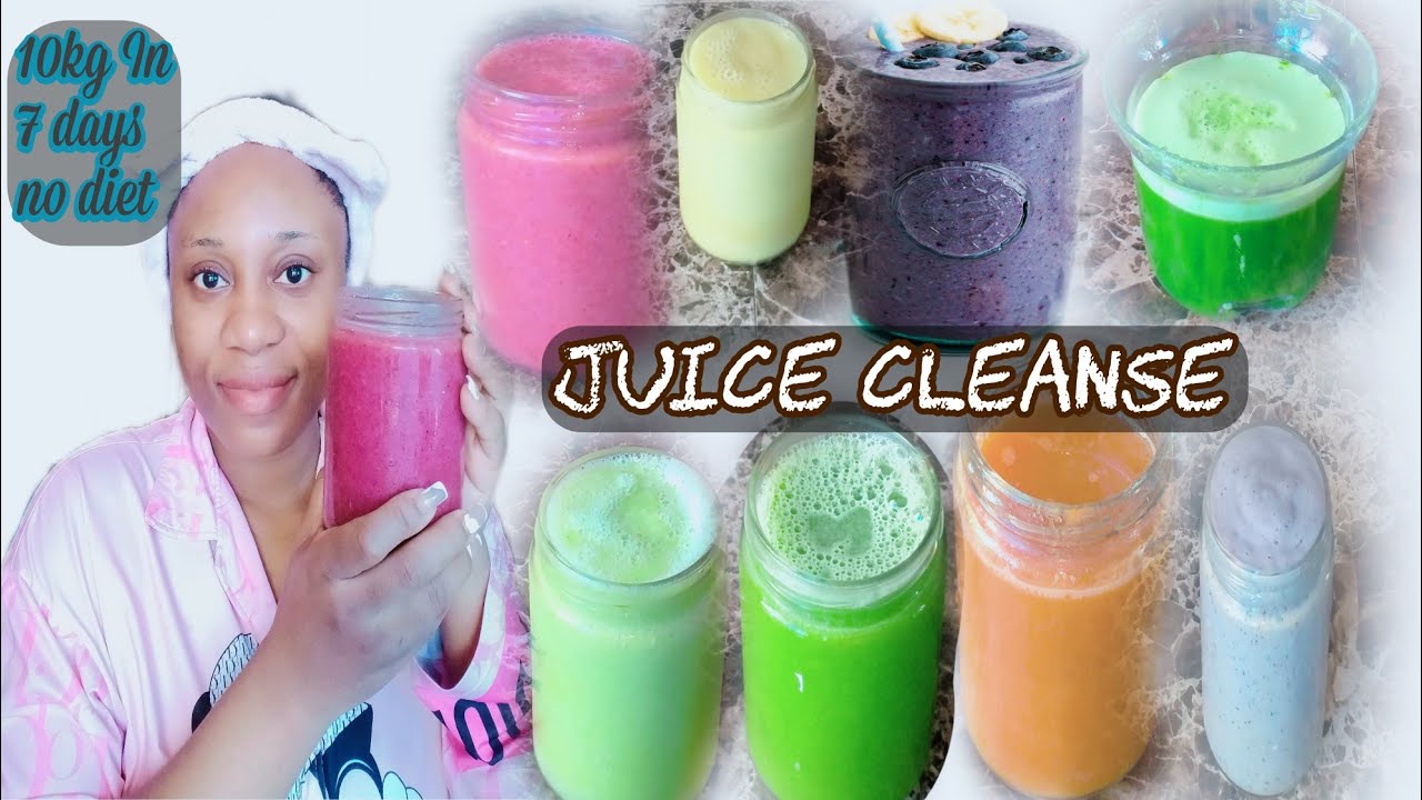 7 days of detoxing/Juice and smoothie cleanse +recipe for weight loss 