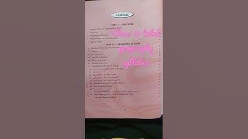 10 icsc total geography syllabus #studywithme