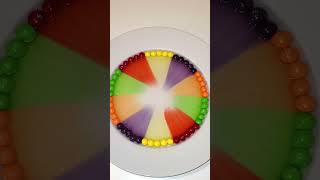 Easy skittles rainbow experiment art and craft #satisfying #art #diy #funny