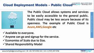 Module 1(Part Vlll)- Cloud Deployment Model: Cloud Computing |Cloud Master Bootcamp  | TechPledge