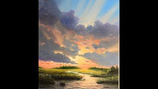 Learning to Paint Sunset Clouds with Oil Paint!