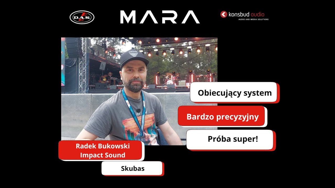Kardioidalny system nagłośnieniowy MARA firmy DAS Audio - wywiad z realizatorem Radkiem Bukowskim