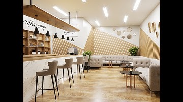 coffee shop design Modeling Tutorial in 3ds max + corona render