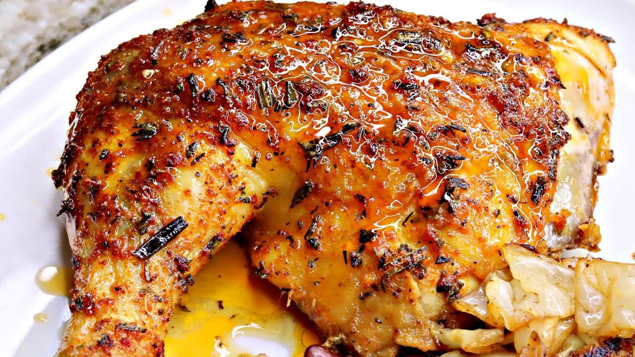The Secret To Make The BEST JUICY Baked Chicken Quarters in the Oven ...