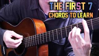 The first 7 Chords to learn on guitar