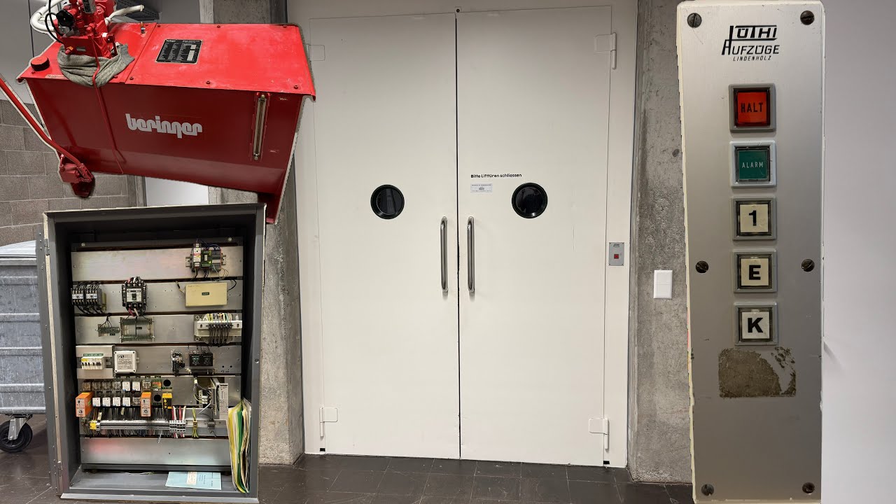 LANGSAM! 2000kg Lüthi Warenaufzug in Murten, Schweiz