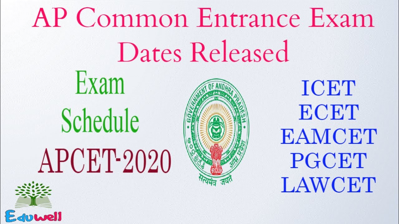 AP Common Entrance Exams 2020 || Revised Schedule || EAMCET, PGCET, ICET, ECET, LAWCET, EdCET, PECET
