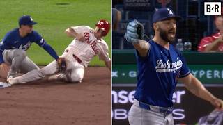 Dodgers Turn Chaotic Double Play To Beat The Phillies
