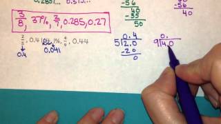 Ordering Rational Numbers - Fractions, Decimals, & Percentages
