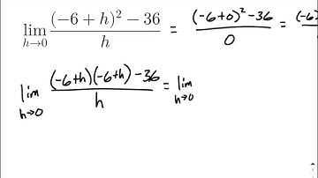 Limit as h approaches 0 rational function