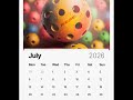 Pickleball Calendar 2026 | Vibrant Wall Calendar Featuring Colorful Pickleball Scenes &amp; Monthly Plan