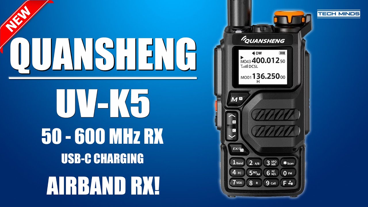 QUANSHENG UV-K5 50Mhz - 600MHz RX Handheld Transceiver 