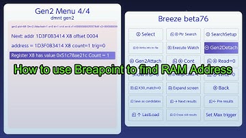 How to use Breakpoint to find RAM address