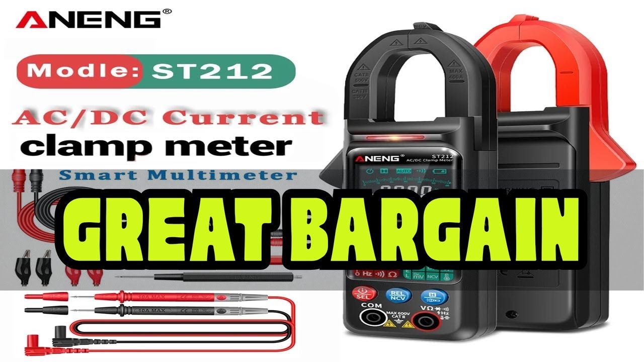 Digital Clamp Meter Multimeter ANENG ST212 DC/AC Current 6000 Counts 400A Amp Large Color Screen Vo