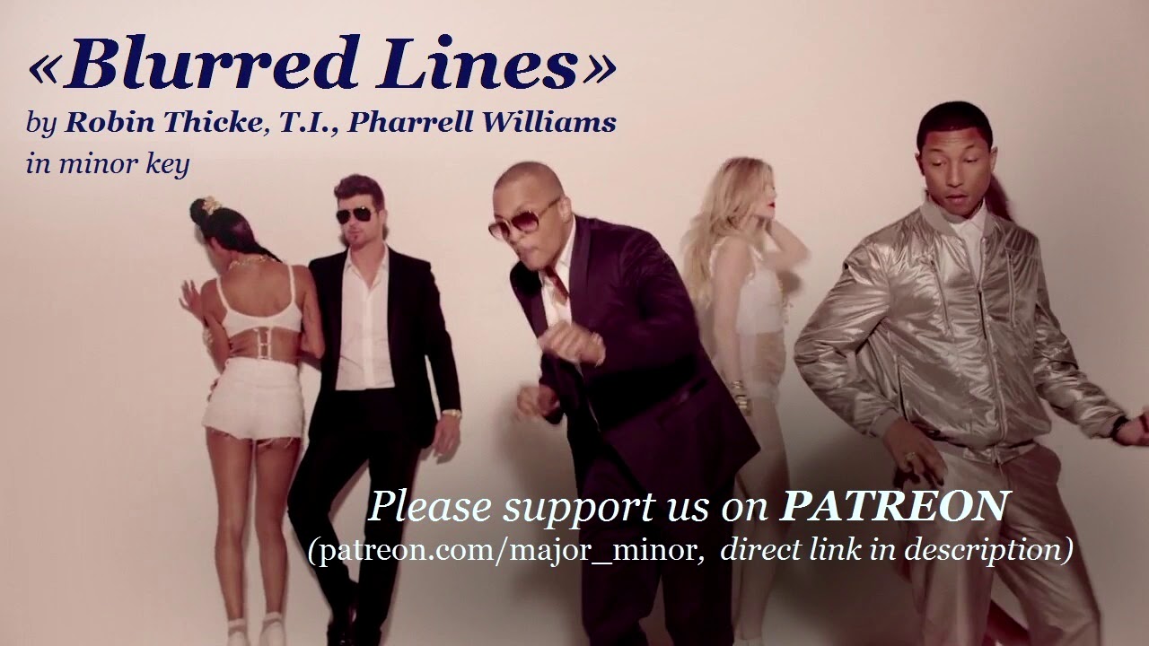 ⁣«Blurred Lines» by Robin Thicke ft. T.I.+Pharrell Williams in minor key