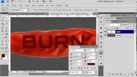 Photoshop Burned Text Effect, Part 1 Of 2 #photoshop #burn