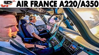 Air France 20th Airbus A220 &amp; A350 Cockpit Delivery Flights
