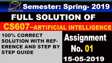 CS607 Assignment No 1 Solution with Step by Step Guide by infopalacess
