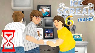 картинка: Три Майка в конечной сцене Мороженщика 6 // Ice Scream 6
