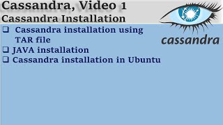 Learn Cassandra , Cassandra Installation in Ubuntu Video 1