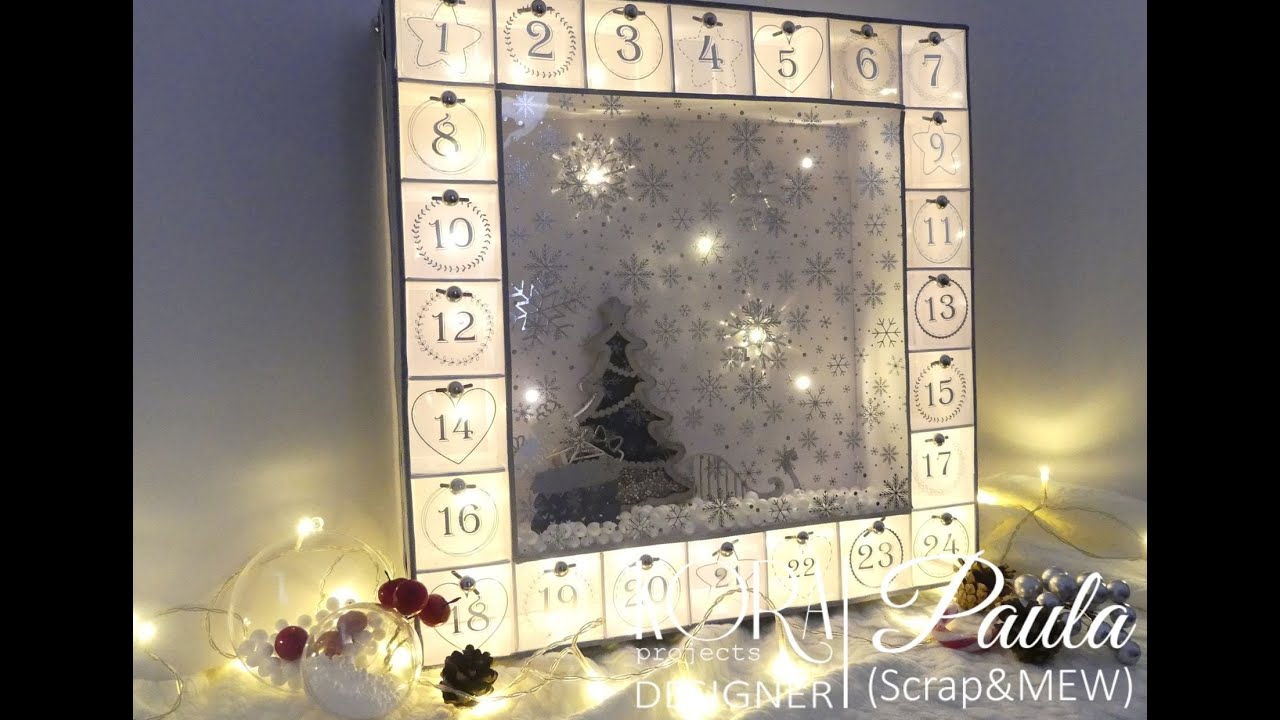 Cómo hacer un CALENDARIO DE ADVIENTO de acetato. Scrapbooking. Kora Projects.