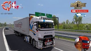 Euro Truck Simulator 2 (1.36) 

Renault Range T Sound Mod by Kriechbaum Schwarzmuller Ownable Trailer DLC by SCS Road to Denmark DLC Scandinavia + DLC's & Mods
https://forum.scssoft.com/viewtopic.php?f=211&t=278117

Support me please thanks
Support me eco
