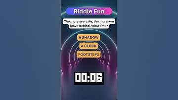 "The More You Take, The More You Leave Behind 🤯" #Riddles #shorts