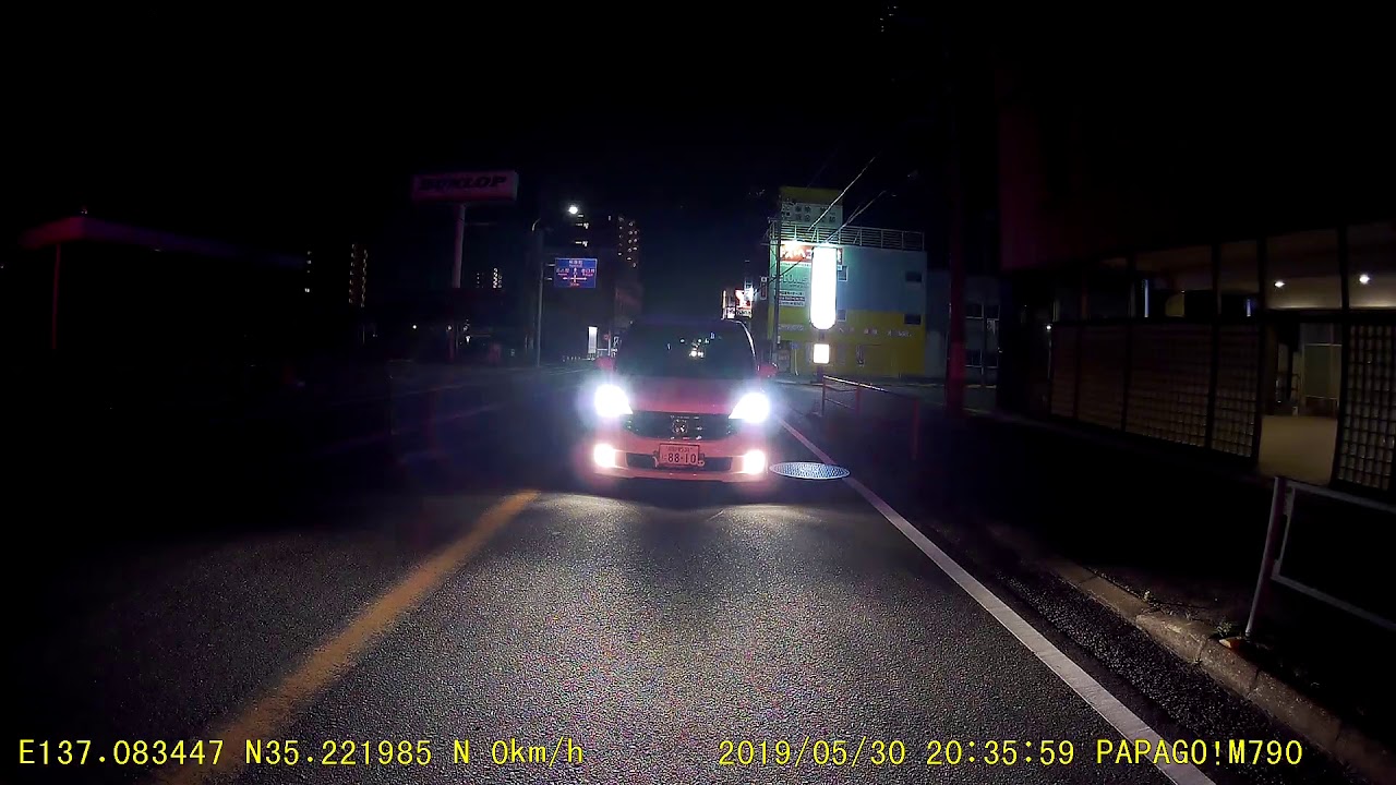 GoSafe M790S1で夜間撮影