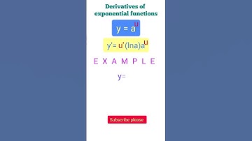 Derivatives of #exponential #functions | #derivative