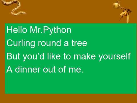 Hello Mr Python poem