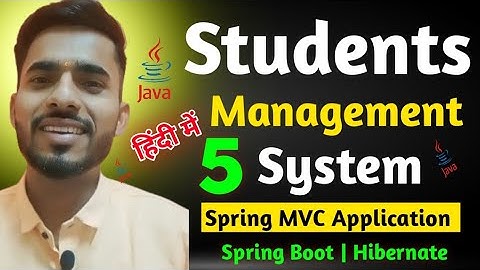 Student Management System | Spring MVC | Spring Boot | Full Stack Project | #5