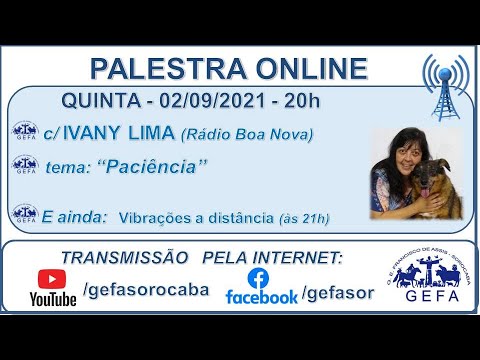 Assista: Bate-papo online - c/ IVANY LIMA (02/09/2021)