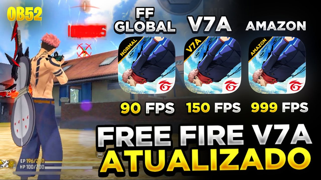 FREE FIRE V7A ATUALIZOU! 🔥 FREE FIRE V7A + FREE FIRE GLOBAL + FREE FIRE AMAZON NA NOVA ATUALIZAÇÃO ✅