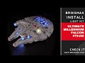 Briksmax light kit install in the lego star war ultimate millennium falcon 75192