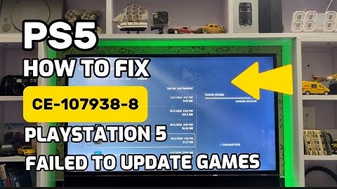 How To Fix PS5 Error CE-107938-8 Failed To UPDATE Games PlayStation 5