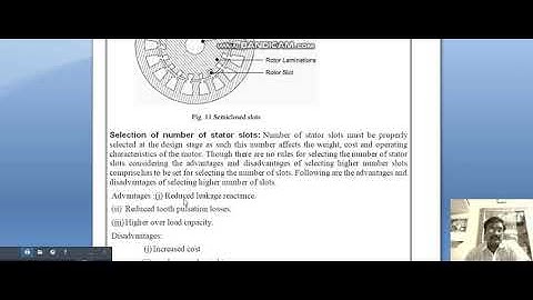 Lecture Video 17EE64 Module 4 Design of stator slots   Gopinath K 2