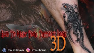 how to make your tattoos look 3d time-lapse by hendric shinigami