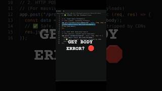 Stop Using GET Request Bodies! ❌