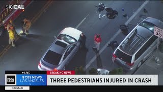 3 pedestrians critically injured in crash by KCAL News 1,617 views 1 day ago 39 seconds