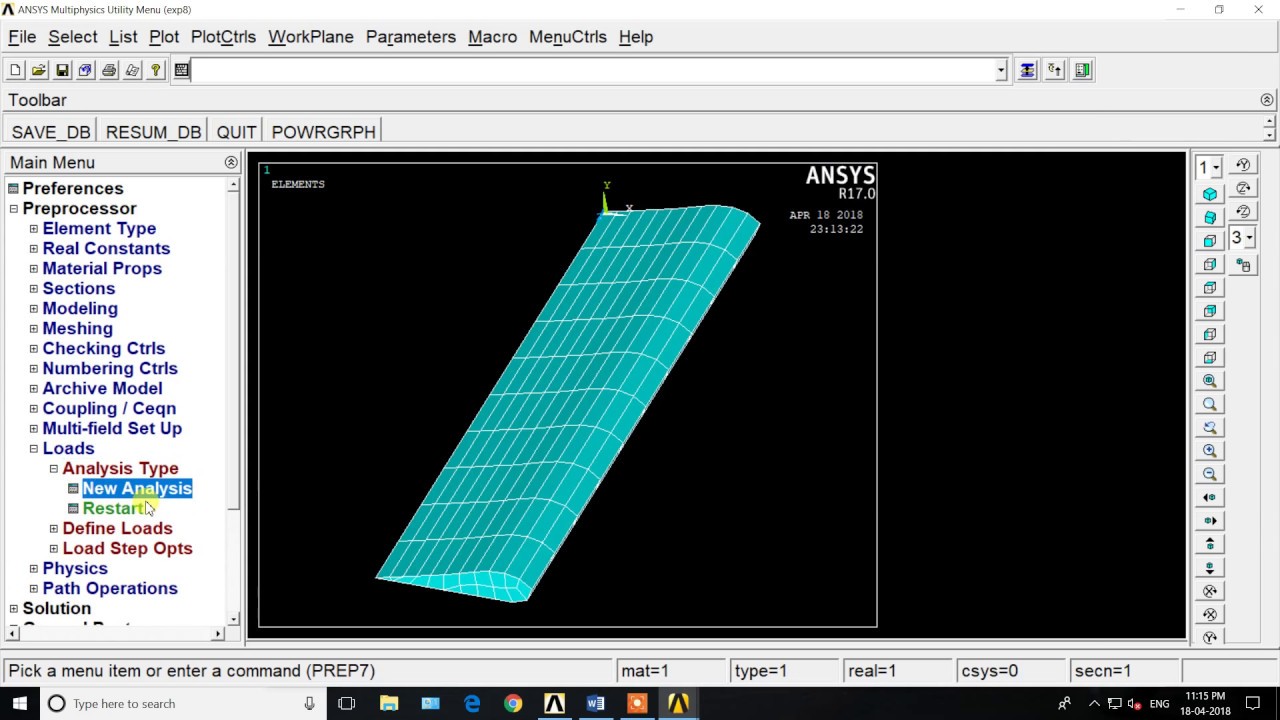 [EXP 8] MODAL ANALYSIS OF WING OF AIRPLANE - YouTube