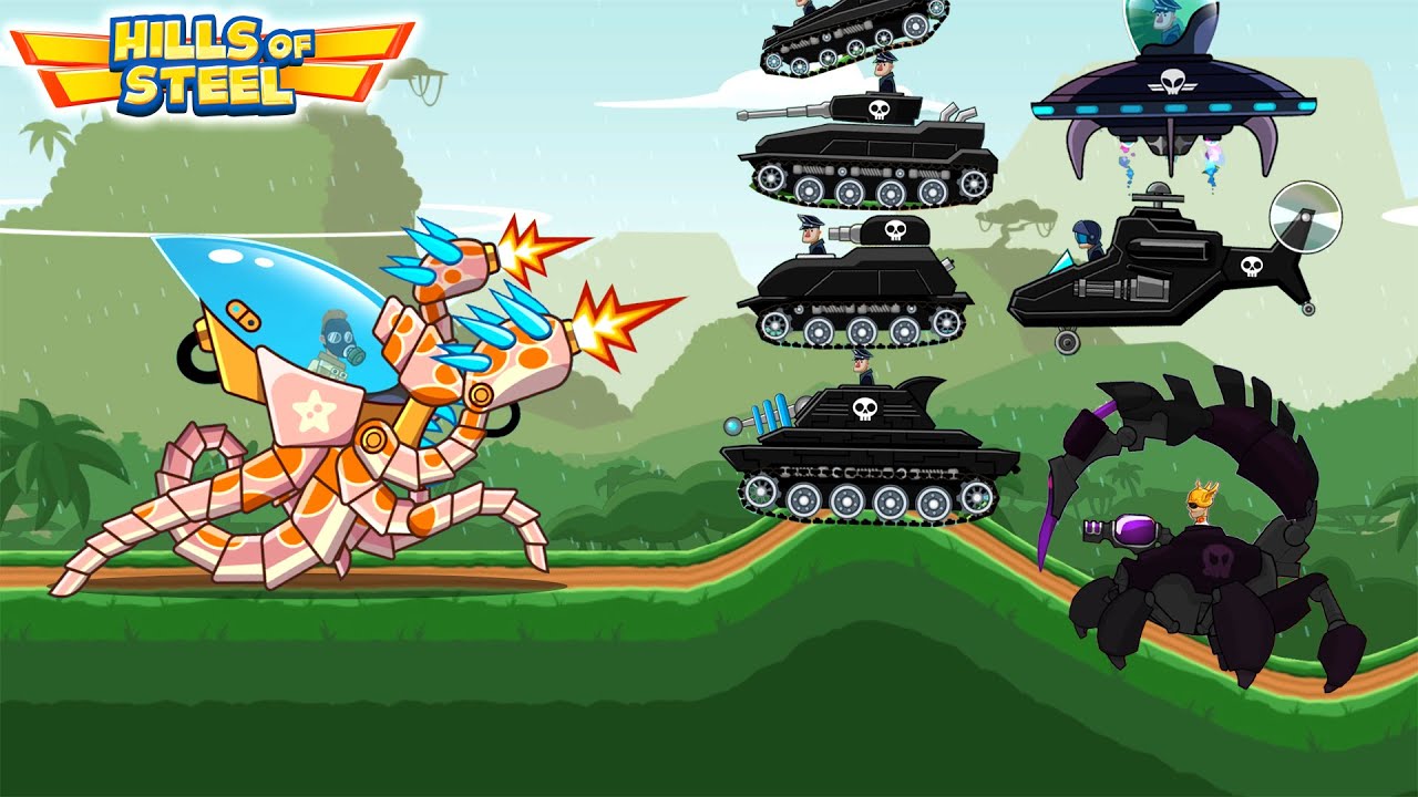 Hills Of Steel - Tank KRAKEN vs All BOSSES Walkthrough Android Gameplay