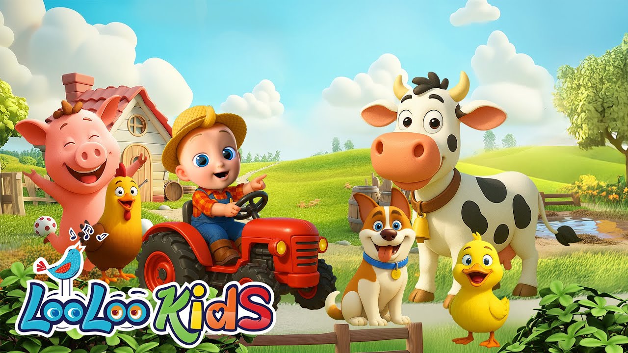 🐔 Moo, Quack, Oink! Old MacDonald Farm Song for Toddlers | LooLoo Kids