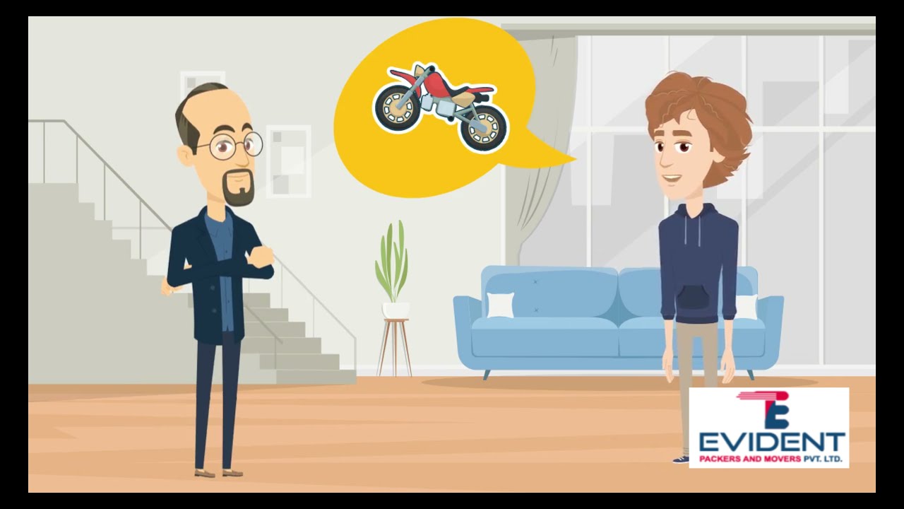 Bike shifting Services Animation style | Best Packers & Movers | Evident Packers & Movers Pvt. Ltd.