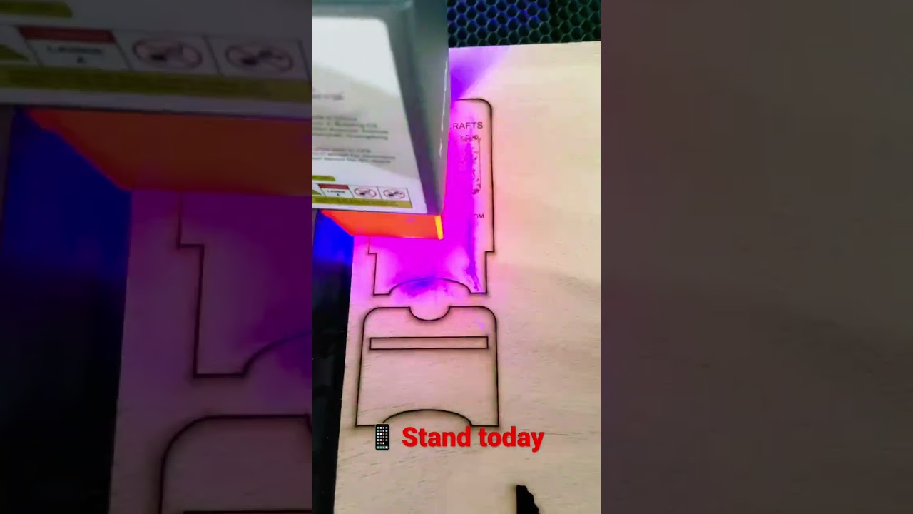 Laser cutting a phone stand