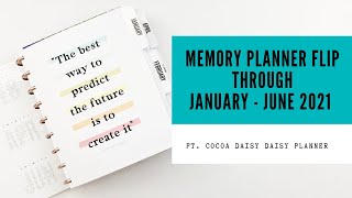 cocoa daisy daisy planner flip through | memory planner Jan. -June 2021