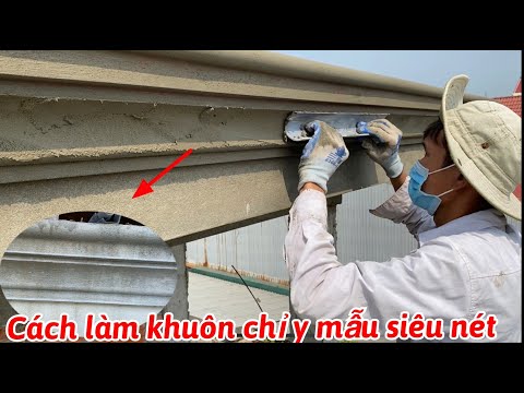 Video thợ nông thôn làm phào chỉ sano mặt tiền nhà y mẫu... - youtube