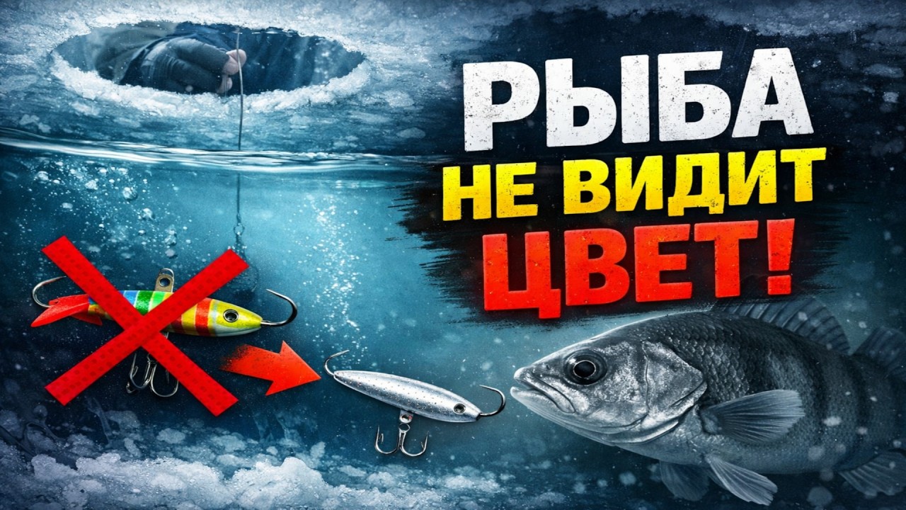 Выброси свои цветные балансиры! Вся правда о том, что РЕАЛЬНО видит рыба подо льдом.