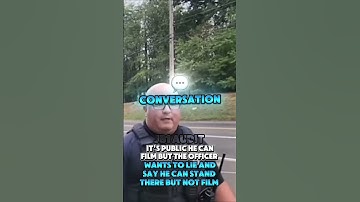 He know he can but the officer lied and said  he can’t film only stand #shorts #policeofficers #cops