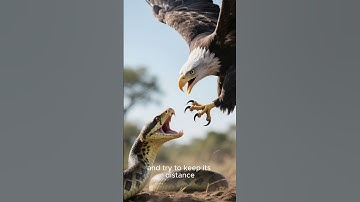 What would happen if a giant eagle clashed with a massive python in mid-air?