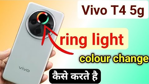Vivo t4 5g dynamic light setting | vivo t4 5g ring light colour change kaise kare